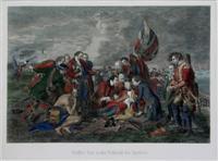 Bild des Verkufers fr Wolfe's Tod in der Schlacht bei Quebeck zum Verkauf von Alexandre Antique Prints, Maps & Books