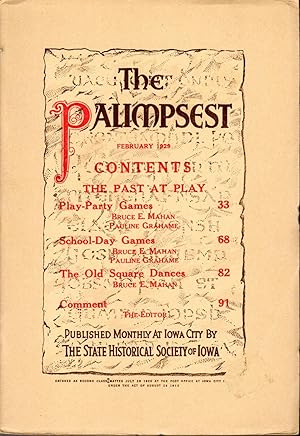 Seller image for The Palimpsest, Volume X, No. 2: February, 1929 for sale by Dorley House Books, Inc.