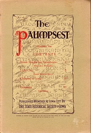 Seller image for The Palimpsest, Volume XVII, No. 1: January, 1936 for sale by Dorley House Books, Inc.