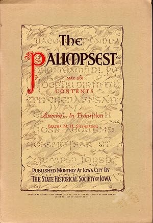 Seller image for The Palimpsest, Volume XVII, No. 5: May, 1936 for sale by Dorley House Books, Inc.