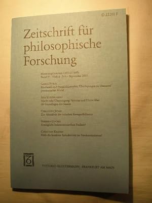 Imagen del vendedor de Zeitschrift fr philosophische Forschung. Band 55. Heft 3. Juli - September 2001 a la venta por Librera Antonio Azorn