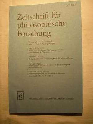 Imagen del vendedor de Zeitschrift fr philosophische Forschung. Band 54. Heft 2. April - Juni 2000 a la venta por Librera Antonio Azorn