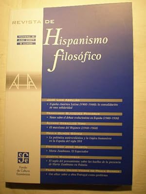Imagen del vendedor de Revista de hispanismo filosófico. Num. 12 - Septiembre 2007 a la venta por Librería Antonio Azorín