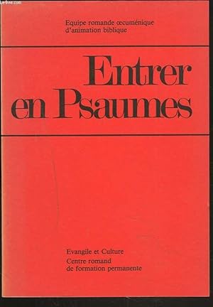 Image du vendeur pour ENTRER EN PSAUMES mis en vente par Le-Livre