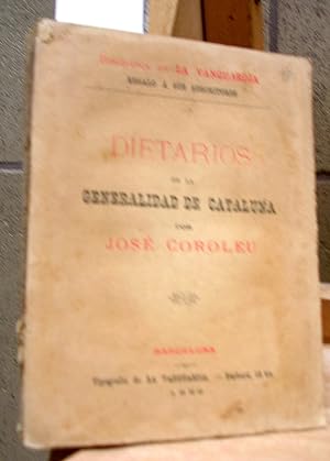 Seller image for LOS DIETARIOS DE LA GENERALIDAD DE CATALUA for sale by LLIBRES del SENDERI