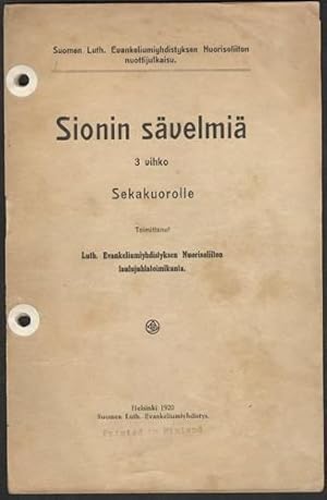 Suomen Lutheran Evankeliumiyhdistyksen Nuorisoliiton nuottijulkaisu. [Finnish Lutheran Gospel Ass...