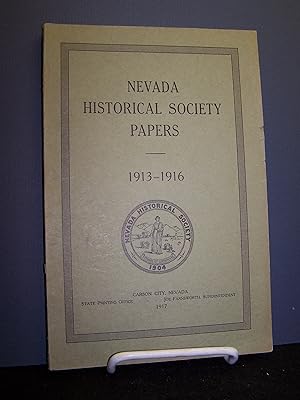 Bild des Verkufers fr Nevada Historical Society Papers 1913-1916. zum Verkauf von Zephyr Books