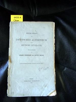 Bild des Verkufers fr Zeitschrift fr Deutsches Alterthum und Deutsche Litteratur. zum Verkauf von Augusta-Antiquariat GbR