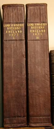 Return of Owners of Land, 1873 - England and Wales (Exclusive of the Metropolis) Two Volumes