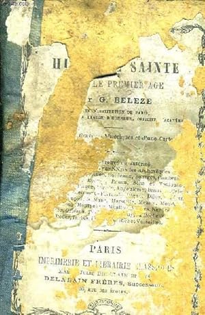 Imagen del vendedor de PETITE HISTOIRE SAINTE POUR LE PREMIER AGE /56E EDITION. a la venta por Le-Livre