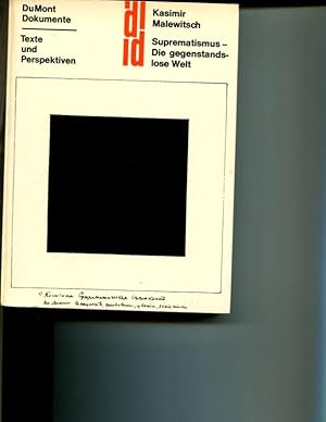 Bild des Verkufers fr Suprematismus - Die gegenstandslose Welt: Ubertragen von Hans von Riesen zum Verkauf von Orca Knowledge Systems, Inc.
