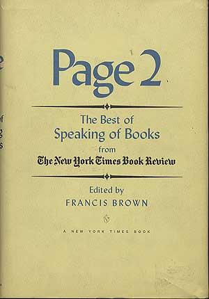 Bild des Verkufers fr Page 2: The Best of "Speaking of Books" from The New York Times Book Review zum Verkauf von Between the Covers-Rare Books, Inc. ABAA