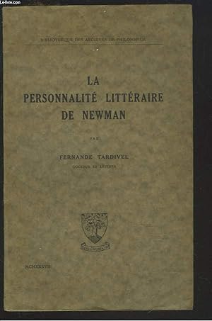 Seller image for LA PERSONNALITE LITTERAIRE DE NEWMAN for sale by Le-Livre