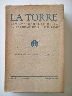 Image du vendeur pour HOMENAJE A ANTONIO MACHADO. LA TORRE. Revista mis en vente par Cabalgando en un Silbido