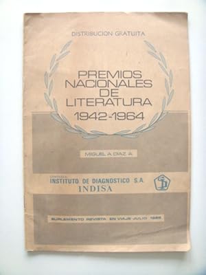 Bild des Verkufers fr PREMIOS NACIONALES DE LITERATURA 1924-1964. Suplemento de Revista En Viaje. zum Verkauf von Cabalgando en un Silbido