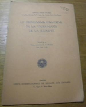 Seller image for Le programme d'hygine de la Croix-Rouge de la jeunesse.Extrait de la Revue internationale de l'Enfant. for sale by Bouquinerie du Varis