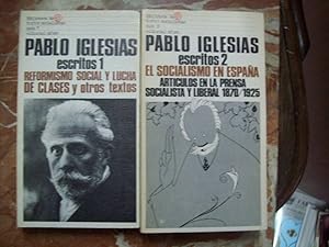 Imagen del vendedor de ESCRITOS 1: REFORMISMO SOCIAL Y LUCHA DE CLASES Y OTROS TEXTOS. ESCRITOS 2: EL SOCIALISMO EN ESPAA. ARTCULOS EN LA PRENSA SOCIALISTA Y LIBERAL 1870/1925 a la venta por Itziar Arranz Libros & Dribaslibros