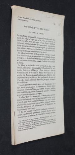 Bild des Verkufers fr Ano Asema : mythe et histoire (Journal of African History, volume XV, 1974) zum Verkauf von Abraxas-libris