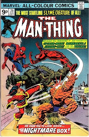 Seller image for MAN-THING Vol 1 #20 Aug 1975 Comic for sale by Booklover Oxford