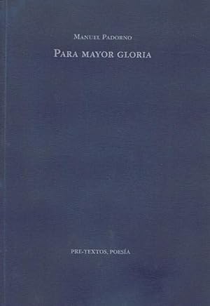 Imagen del vendedor de PARA MAYOR GLORIA a la venta por Librera Races