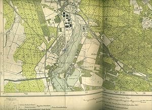 Henningsdorf. Meßtischblatt 1764 / 3345? Format: ca. 50 x 50 cm. Gefaltet 27 x 30 cm. Maßstab 1: ...