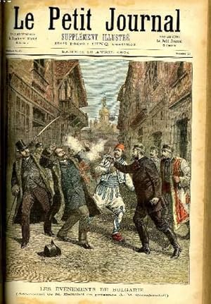 Seller image for LE PETIT JOURNAL - supplment illustr numro 21 - LES EVENEMENTS DE BULGARIE (ASSASSINAT DE M.BELTCHEF EN PRESENCE DE M. STAMBOULOFF) - LE DEJEUNER DE L'OUVRIER, TABLEAU DE HENRI CAIN for sale by Le-Livre