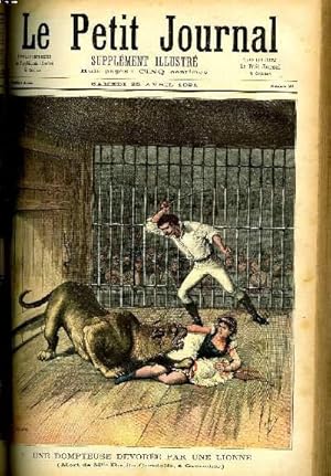 Seller image for LE PETIT JOURNAL - supplment illustr numro 22 - UNE DOMPTEUSE DEVOREE PAR UNE LIONNE (MORT DE MLLE ROSITA GONDOLFO A GRENOBLE) - REPRESSION DE L'ESCLAVAGE EN AFRIQUE, LE CARDINAL LAVIGERIE ET LES PERES BLANCS) for sale by Le-Livre