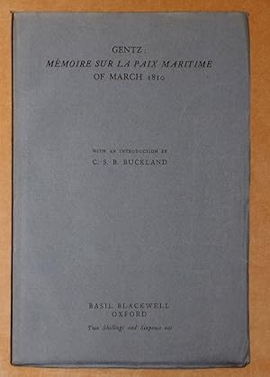 MEMOIRE SUR LA PAIX MARITIME of March 1810.