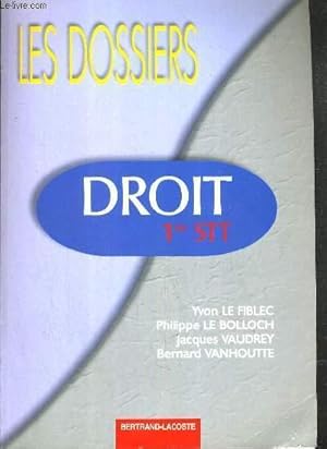 Imagen del vendedor de DROIT - 1re STT / COLLECTION LES DOSSIER a la venta por Le-Livre