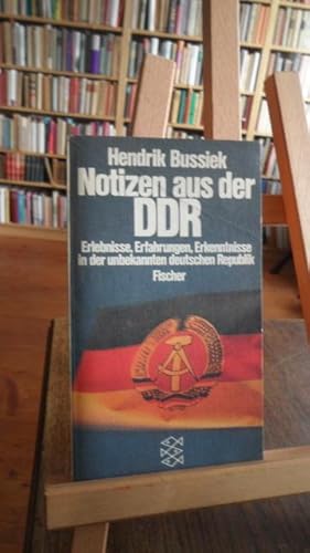 Bild des Verkufers fr Notizen aus der DDR. zum Verkauf von Antiquariat Floeder