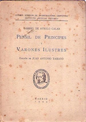 Seller image for PENSIL DE PRINCIPES Y VARONES ILUSTRES for sale by Buenos Aires Libros