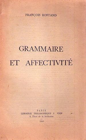 GRAMMAIRE ET AFFECTIVITE