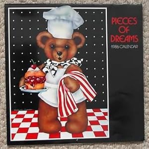 PIECES OF DREAMS - 1986 Calendar. (12 Different Adorable Painted Images of TEDDY BEARS, one for E...