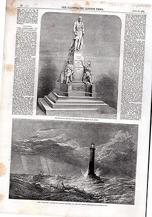 Seller image for ENGRAVING: " The Lighthouse By Clarkson Stanfield" .story & engraving from The Illustrated London News, July 21, 1855 for sale by Dorley House Books, Inc.