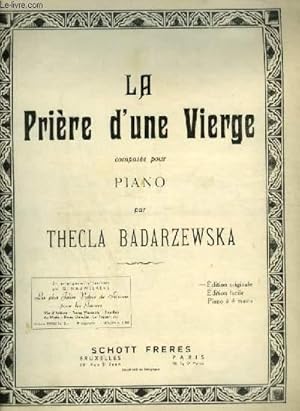 Seller image for LA PRIERE D'UNE VIERGE - POUR LE PIANO. for sale by Le-Livre