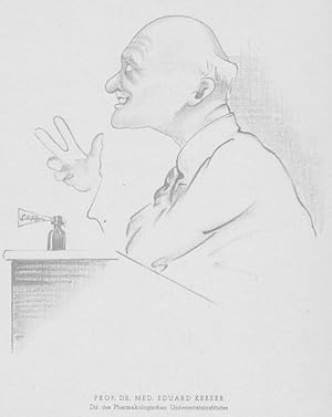 Seller image for Portrt. Karikatur. Lichtdruck nach einer Zeichnung von Armin Schffer, 23,9 x 18,5 cm, 1948. for sale by Antiquariat Michael Eschmann