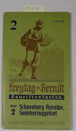 Freytag-Berndt Touristenkarten Blatt 2 Schneeberg-Raxalpe, Semmeringgebiet 1:100000