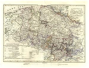 Stahlstich- Karte, n. Radefeld b. B.I., "Königreich Hannover .".