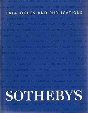 Seller image for Sotheby's Catalogues & Publications booksz OVERSIZE. for sale by Charles Lewis Best Booksellers
