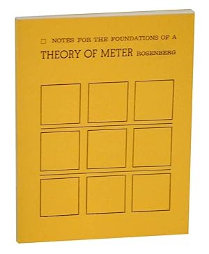 Seller image for Notes for the Foundations of a Theory of Meter for sale by Jeff Hirsch Books, ABAA