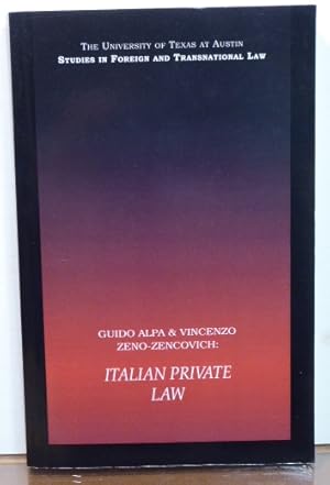 Seller image for ITALIAN PRIVATE LAW for sale by RON RAMSWICK BOOKS, IOBA