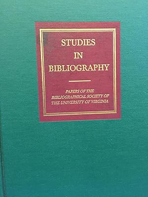 Bild des Verkufers fr Studies in Bibliography: Papers of the Bibliographic Society of the University of Virginia (Vol. 54) zum Verkauf von Bryn Mawr Bookstore