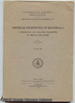 Physical Properties of Materials I: Strengths and Related Properties of Metal and Wood Circular o...