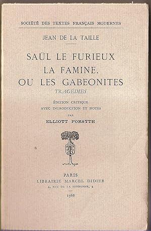 Imagen del vendedor de Sal le furieux-La famine, ou les Gabeonites a la venta por Librairie l'Aspidistra