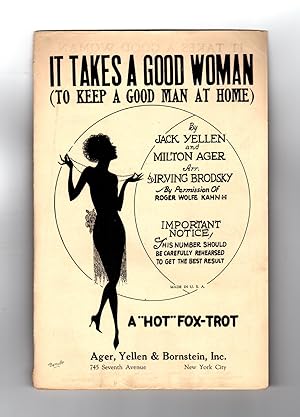 It Takes A Good Woman (To Keep A Good Man At Home) / 1926 Vintage "Hot" Fox-Trot Sheet Music / Pi...