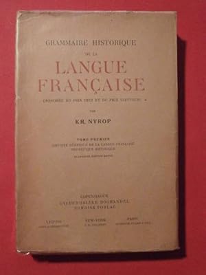 Seller image for Grammaire historique de la langue franaise, T1 for sale by Tant qu'il y aura des livres