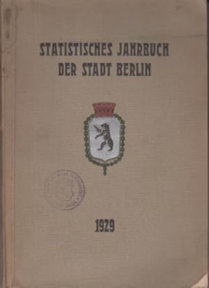 Imagen del vendedor de Statistisches Jahrbuch der Stadt Berlin. 5. Jahrgang 1929. Herausgegeben vom Statistischen Amt der Stadt Berlin. Mit Vorwort von Otto Bchner. a la venta por Antiquariat Carl Wegner