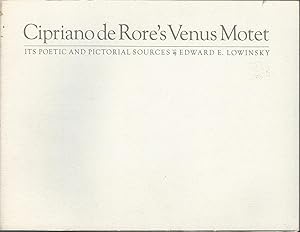 Seller image for Cipriano de Rore's Venus Motet: Its Poetic and Pictorial Sources for sale by Dorley House Books, Inc.