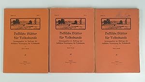 Seller image for Hessische Bltter fr Volkskunde Band II, Heft 1-3. for sale by Antiquariat Dorner