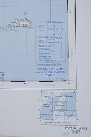 Port Saunders, Newfoundland. Canada 1:250000 Map Sheet 12-I & 2 L